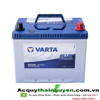 ẮC QUY VARTA 80D26L NX110-5L 12V - 75AH